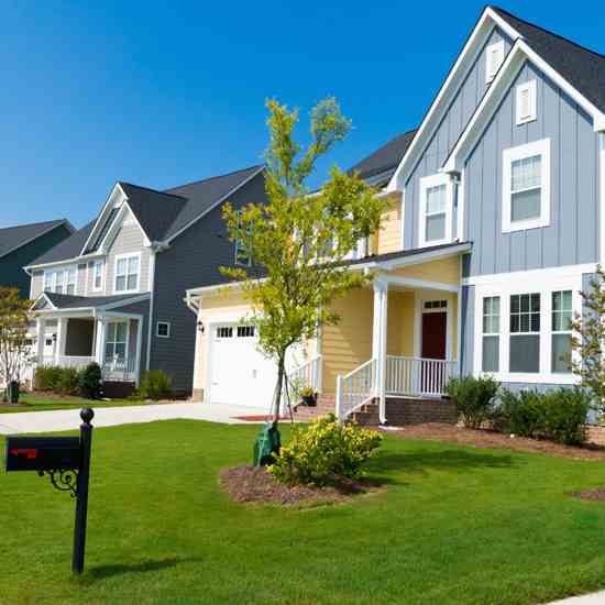 A bright sunny suburban street